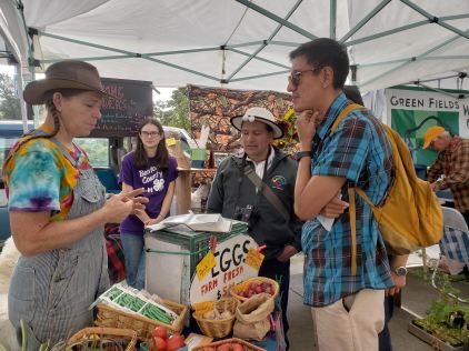Interviewing at the Corvallis Farmers Market